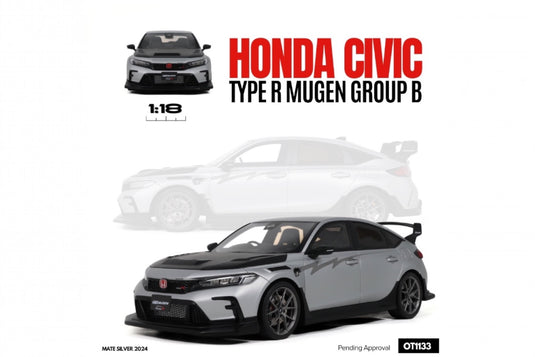 Honda CIVIC TYPE R MUGEN GROUP B MATE SILVER 2024 OTTOmobile 1:18