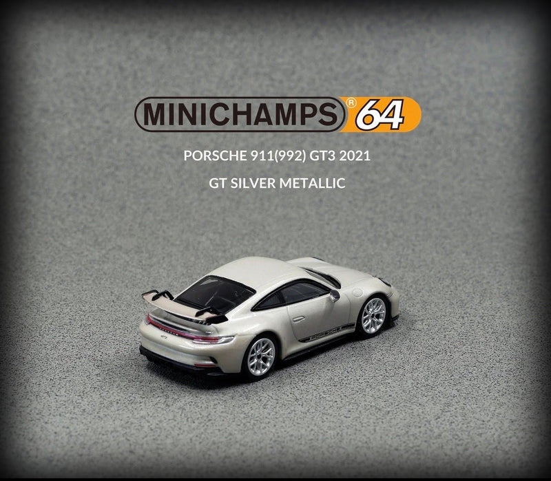 Load image into Gallery viewer, Porsche 911 (992) GT3 2021 Grey MINICHAMPS 1:64
